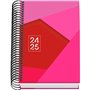 Agenda escolar espiral Dohe Tamgram A6 - Diâmetro da página - Papel 70g/m2 - Capa de papelão laminado - Cor rosa