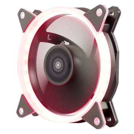 Ventilador Unykach Candy 20 Red 120mm com iluminação vermelha - Velocidade máx. 1400rpm - Cor Preta