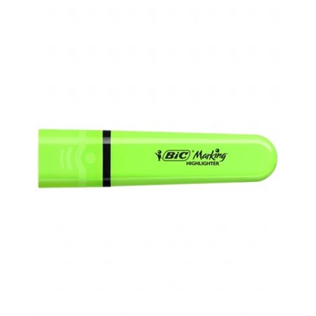 Marcador Bic Marking Marcador Fluorescente Plano - Ponta Cinzel - Linha entre 1,70 e 4,80 mm - Tinta à Base de Água - Cor Verde