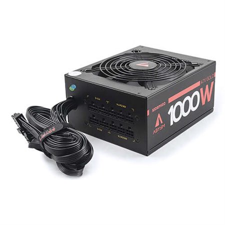 Fonte de alimentação Abysm Gaming Morpheo 80 Plus Platinum Semi Modular 1000W ATX - PFC ativo - Ventilador 140mm