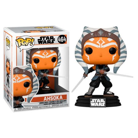 Funko Pop Star Wars The Mandalorian Ahsoka com Sabres - Figura de vinil - Altura 9cm aprox.