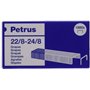 Caixa Petrus de 1000 Grampos 22/8-24/8 Cobre - Até 40 Folhas - Pino 8mm