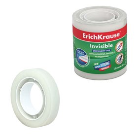 Fita Adesiva Invisível ErichKrause - 12mmx20m - Transparente Fita Adesiva Invisível ErichKrause - 12mmx20m - Transparente