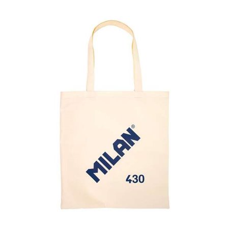 Sacola Milan Serie 1918 Bolsa de Pano - Tamanho 50x38x41cm - Alça Longa 27cm - Tecido 'Ripstop' - Cor Bege