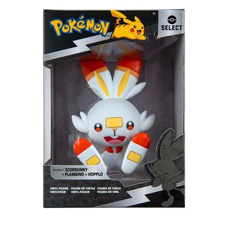 Jazwares Pokémon Scorbunny - Figura colecionável - Altura 10cm aprox. - Feito de vinil