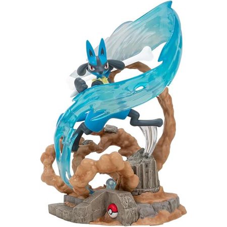 Jazwares Pokémon Lucario - Figura colecionável - Efeitos de iluminação - Altura 33cm aprox.