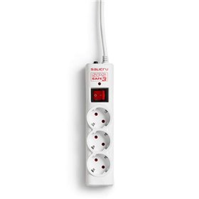 Salicru SPS SAFE Power Strip 3 Protetores Elétricos Ativos de Última Geração - 3 Tomadas Schuko - Cor Branca Salicru SPS SAFE Power Strip 3 Protetores Elétricos Ativos de Última Geração - 3 Tomadas Schuko - Cor Branca