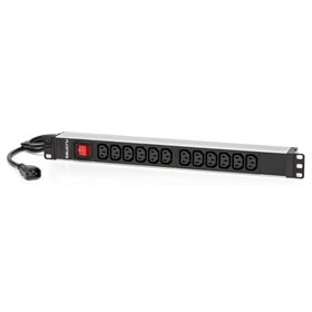 Faixa de alimentação da unidade de distribuição de energia Salicru SPS PDU - 12 tomadas IEC C13 - cor preta Faixa de alimentação da unidade de distribuição de energia Salicru SPS PDU - 12 tomadas IEC C13 - cor preta
