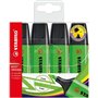 Stabilo Boss 70 Pacote de 4 Marcadores Fluorescentes - Linha entre 2 e 5mm - Recarregáveis - Tinta à Base de Água - Cor Verde