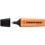 Caneta Marcadora Fluorescente Stabilo Boss 70 - Linha entre 2 e 5mm - Recarregável - Tinta à base de água - Cor Laranja Fluoresc