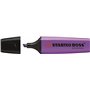 Caneta Marcadora Fluorescente Stabilo Boss 70 - Linha entre 2 e 5mm - Recarregável - Tinta à base de água - Cor Violeta Fluoresc