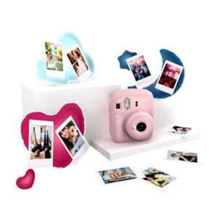 Fujifilm Pack Melhores Memórias Instax Mini 12 Blossom Pink Câmera Instantânea + Instax Mini Film 10 unidades. + 3 Molduras para