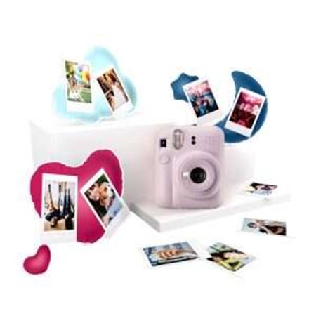 Fujifilm Pack Melhores Memórias Instax Mini 12 Câmera Instantânea Lilás Roxo + Instax Mini Filme 10 unidades. + 3 Molduras para 