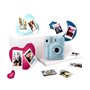 Fujifilm Pack Melhores Memórias Instax Mini 12 Câmera Instantânea Azul Pastel + Instax Mini Film 10 unidades. + 3 Molduras para 