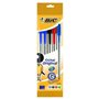 Bic Cristal Pacote Original de 5 Canetas Esferográficas - Ponta Redonda de 1,0mm - Curso de 0,4mm - Tinta à Base de Óleo - Cores