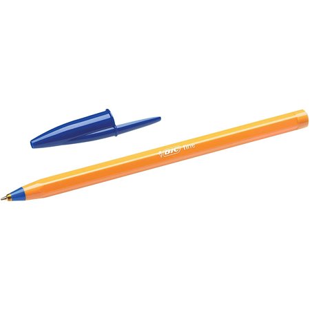 Caneta Rollerball Fina Original Bic Orange - Ponta Redonda de 0,8mm - Curso de 0,30mm - Tinta à Base de Óleo - Corpo Laranja - C