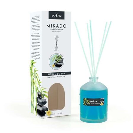 Prady SPA Ritual Mikado Ambientador - Frasco de Vidro 100ml e Varinhas Difusoras