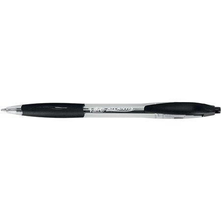 Caneta Esferográfica Retrátil Bic Atlantis Classic - Ponta 1mm - Corpo Transparente com Aderência - Cor Preta