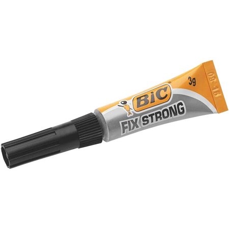 Bic Fix Cola de Contato Extra Forte Forte 3gr - Uso em Madeira, Plástico e Porcelana - Não Goteja - Tampão Antientupimento (9017