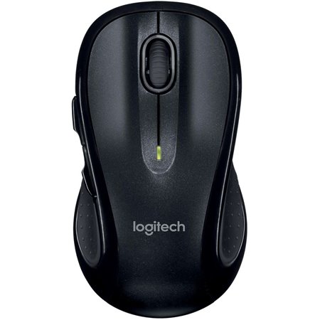 Logitech M510 USB Wireless Laser Mouse 1000dpi - 7 botões programáveis - Uso destro - Cor preta