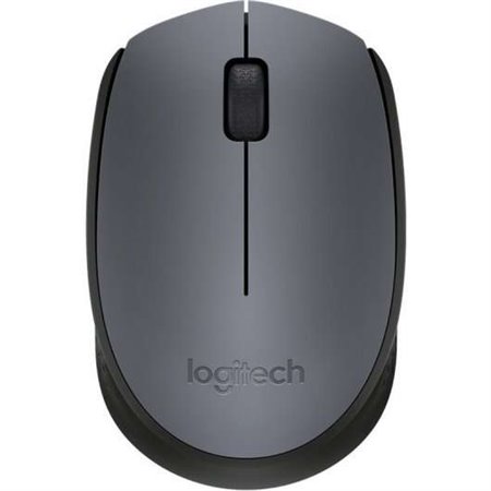 Logitech M170 Wireless Mouse 1000dpi - 3 Botões - Uso Ambidestro - Cor Cinza/Preto