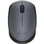 Logitech M170 Wireless Mouse 1000dpi - 3 Botões - Uso Ambidestro - Cor Cinza/Preto