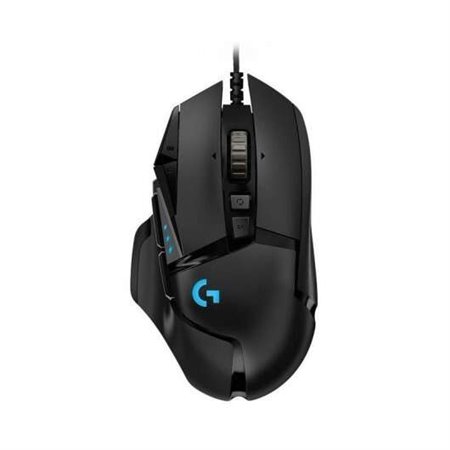 Logitech G502 Hero USB Mouse 16000dpi - 10 botões programáveis - Iluminação LED - Uso destro - Cabo de 2,10m - Cor preta