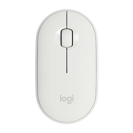 Logitech Pebble M350 USB Wireless Mouse 1000dpi - 3 botões - Uso ambidestro - Cor branca