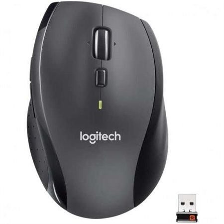 Logitech M705 Marathon USB Wireless Mouse 1000dpi - 6 botões - Uso para destros - Cor Preto/Cinza Escuro