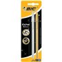 Bic Cristal Shine Pacote de 2 canetas Rollerball - Ponta média de 1,0 mm - Tinta à base de óleo - Corpo prateado e dourado - Cor