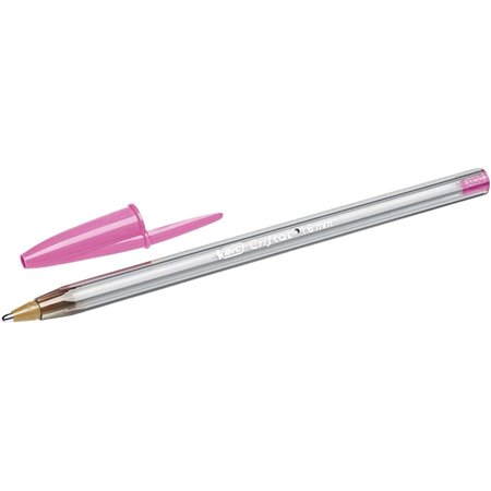 Caneta esferográfica Bic Cristal Fun - ponta grossa de 1,6 mm - tinta à base de óleo - cor rosa