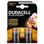 Pilhas Alcalinas Duracell MN2400B4 AAA LR03 1,5V Plus Power (4 unidades)