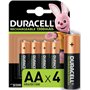 Pilhas recarregáveis Duracell NiHM AA LR6 1,2V 1300mAh - pré-carregadas - 4 unidades