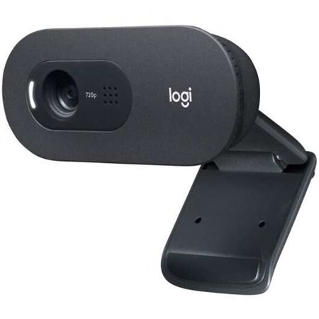 Logitech C505 Webcam HD 720p USB - Microfone potente - Campo de visão diagonal de 60° - Foco fixo - Cabo de 2m - Cor preta