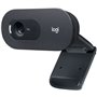 Logitech C505 Webcam HD 720p USB - Microfone potente - Campo de visão diagonal de 60° - Foco fixo - Cabo de 2m - Cor preta