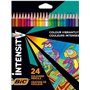 Caixa Triângulo Bic Intensity com 24 Lápis de Coloração Triangulares - Chumbo 3,20mm - Fabricado sem Madeira - Cores Sortidas