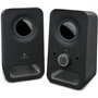 Logitech Z150 Multimedia Speakers 2.0 6W - Entrada Jack de 3,5 mm - Conector para fone de ouvido - Cabo de 1,80 m - Cor preta