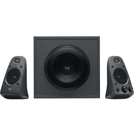 Alto-falantes Logitech Z625 2.1 THX 140W - Subwoofer de 260W - 2 entradas Jack de 3,5 mm - Fone de ouvido e entrada RCA - Cor pr