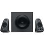 Alto-falantes Logitech Z625 2.1 THX 140W - Subwoofer de 260W - 2 entradas Jack de 3,5 mm - Fone de ouvido e entrada RCA - Cor pr