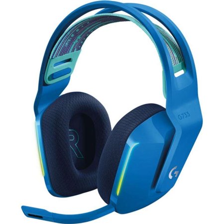 Fones de ouvido sem fio para jogos Logitech G733 DTS 7.1 com microfone - Tecnologia Lightspeed - Iluminação RGB - Duração da bat