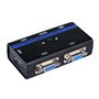 Aisens 1U-2PC USB VGA KVM Switch + Cabo - Preto