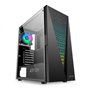 Abysm Gaming Danube Kolpa ARGB Tower Case ATX, ITX, micro ATX - Vidro temperado lateral - 3,5" e 2,5" - USB-A 2.0/3.2 e áudio - 