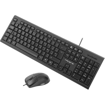 Tacens Pack Teclado USB + Mouse Ergonômico 1200dpi 3 Botões - Cabo 1,30m