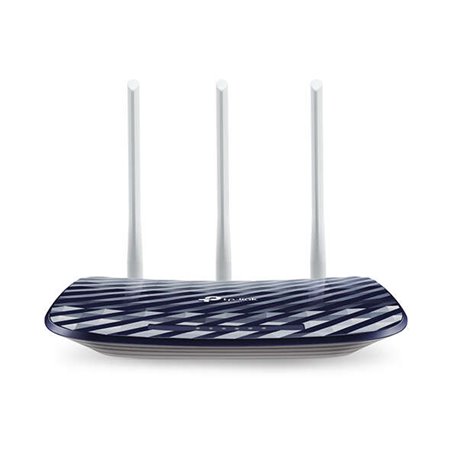 Roteador sem fio de banda dupla TP-Link AC750 - 300 MB em 2,4 GHz e 433 MB em 5 GHz - Ethernet 4P - 2 antenas fixas