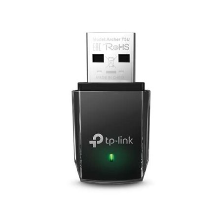 TP-LINK Archer T3U Mini Adaptador USB Sem Fio MU-MIMO AC1300 - Cor Preta - Alta Velocidade