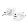 Carregador Aisens GAN 20W - 1xUSB-C PD3.0 QC4.0 - 1xUSB-A QC3.0 - Branco