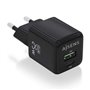 Carregador Aisens Gan 25W - 1xUSB-C PD3.0 QC4.0 - 1xUSB-A QC3.0 - Cor Preta