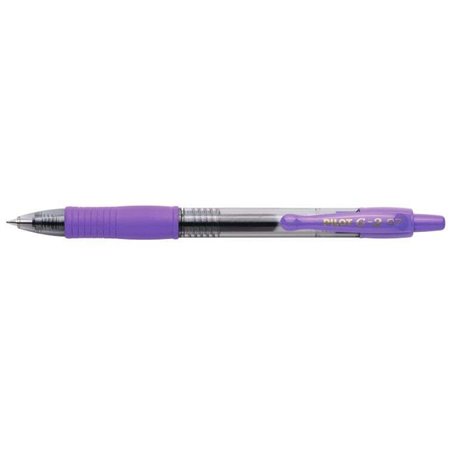 Caneta de gel Rollerball retrátil Pilot G2 - Recarregável - Ponta esférica redonda de 0,7 mm - Curso de 0,32 mm - Punho ergonômi