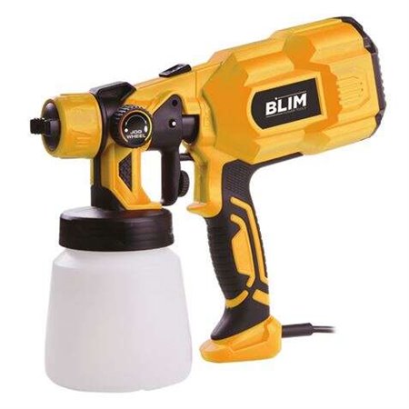 Pistola de Pintura Elétrica Blim - Potência 550W - Tanque 800ml - Regulagem de Fluxo - Bico 1,8mm - Cor Amarela