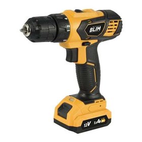 Furadeira a Bateria Blim 12V 1,5Ah - Torque Máximo 28nm - 2 Velocidades 0-400/0-1500rpm - Cor Amarela Furadeira a Bateria Blim 12V 1,5Ah - Torque Máximo 28nm - 2 Velocidades 0-400/0-1500rpm - Cor Amarela